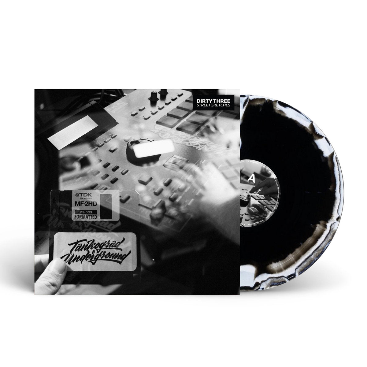 DIRTYTHREE - Street Sketches (Black & White Swirl Vinyl)