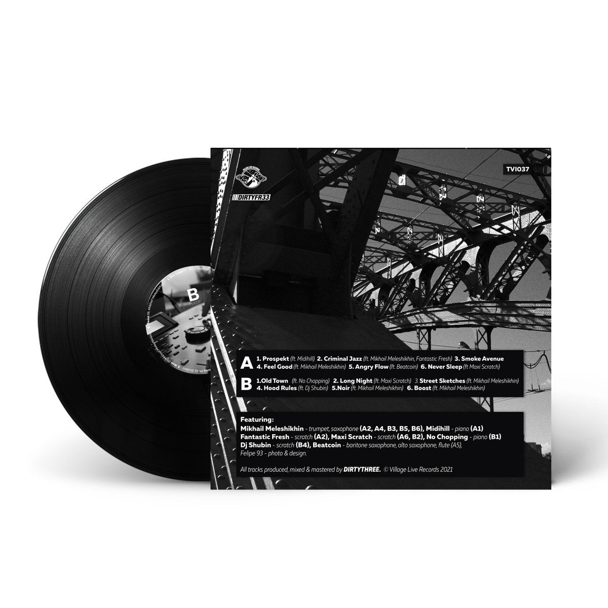 DIRTYTHREE - Street Sketches (Black VInyl)