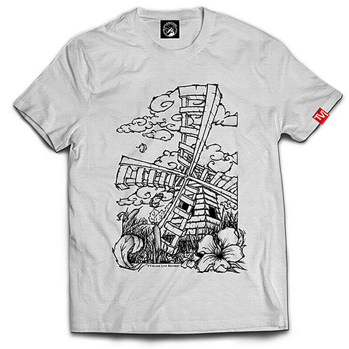 Village Live Windmill T-Shirt (Grey)