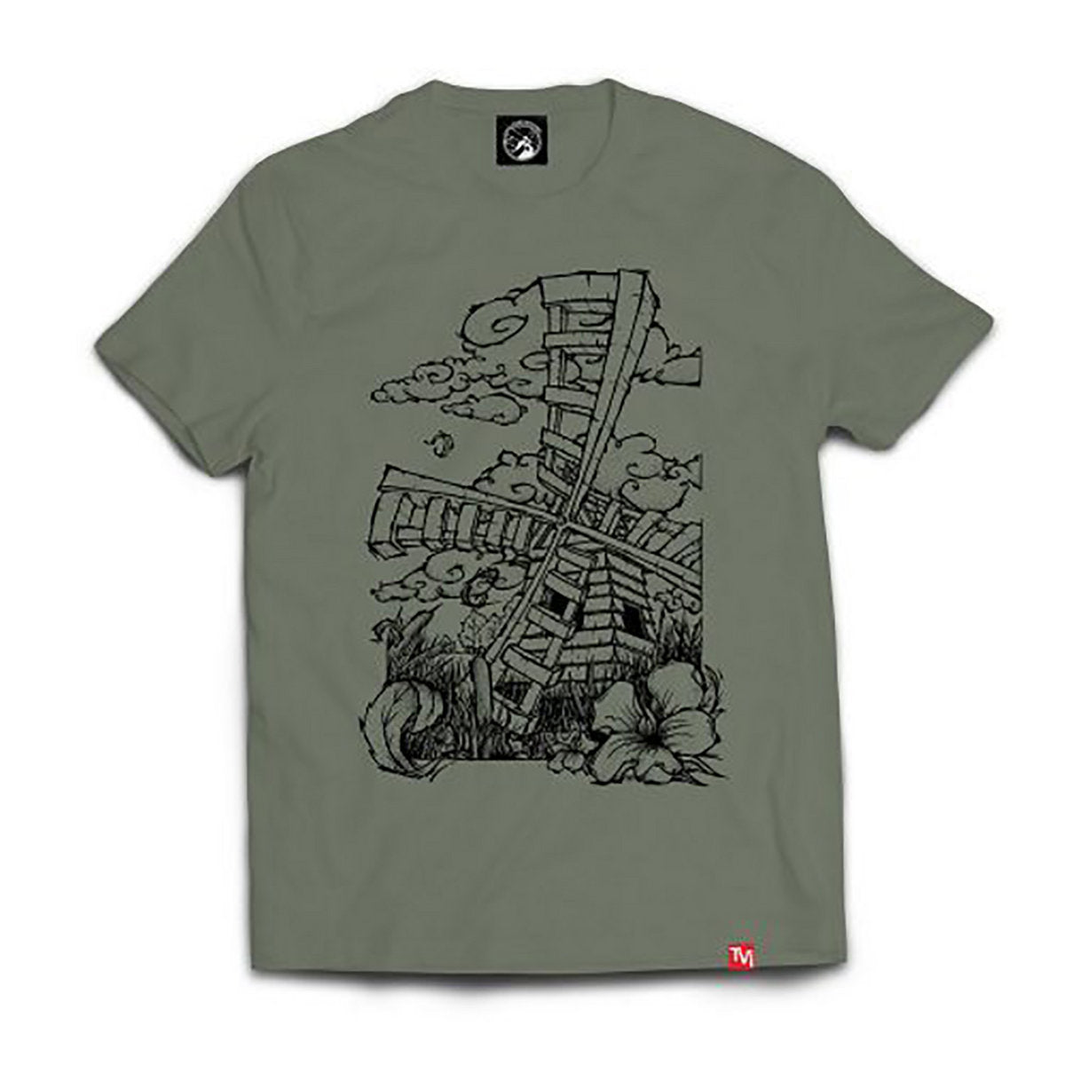 Village Live Windmill T-Shirt (Green)