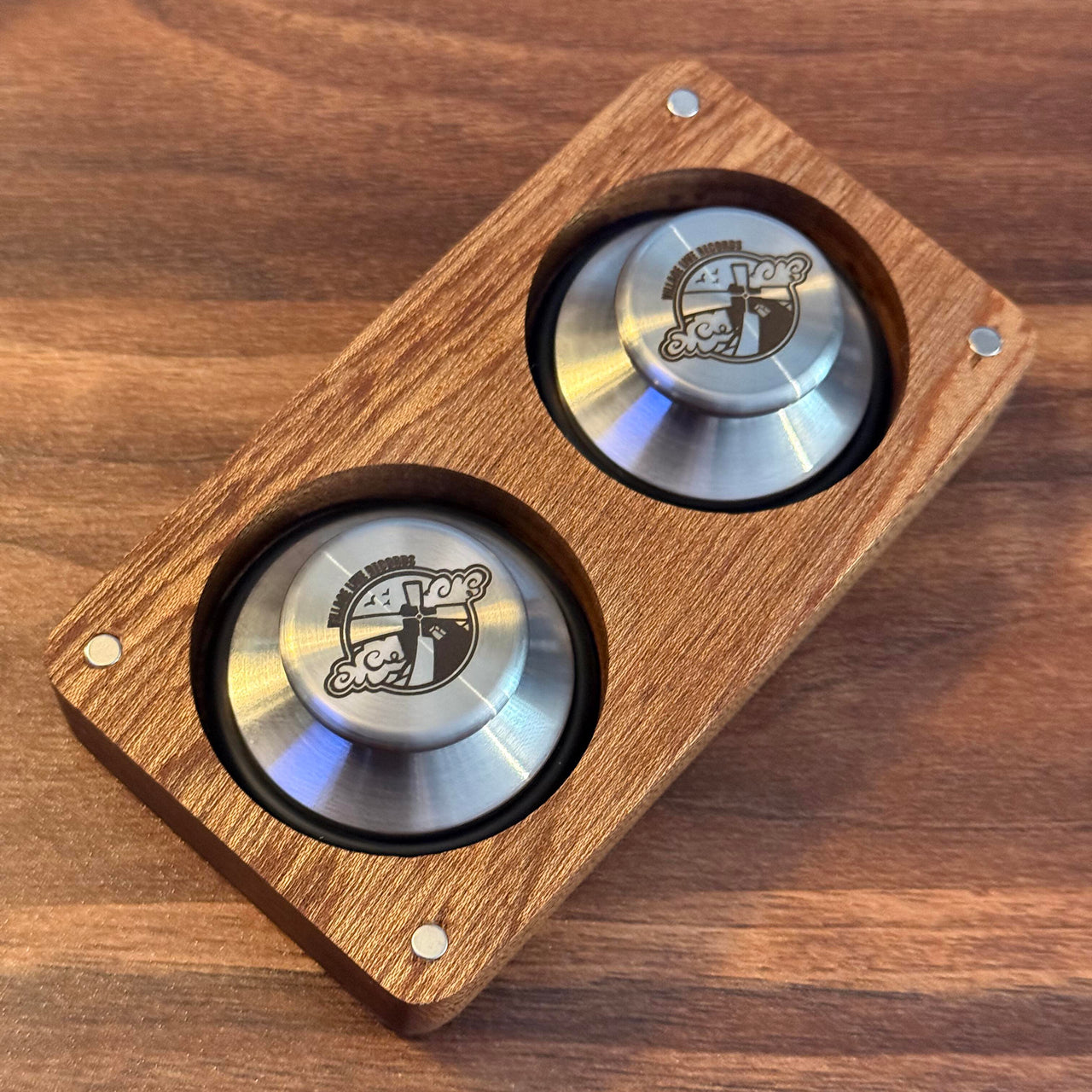 Village Live Records 45 Adapters + Wooden Case