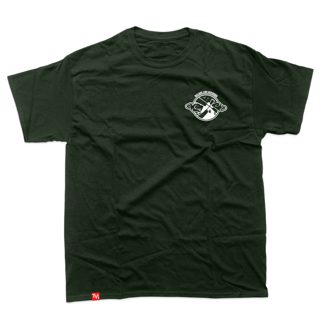 Village Live – Logo T-Shirt (Forest Green) | Windmill Logo Tee