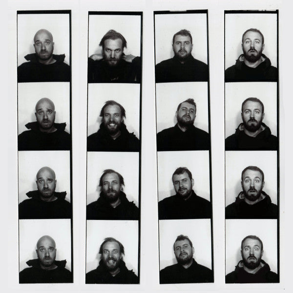 Move 78 band members in a black and white photobooth-style collage.